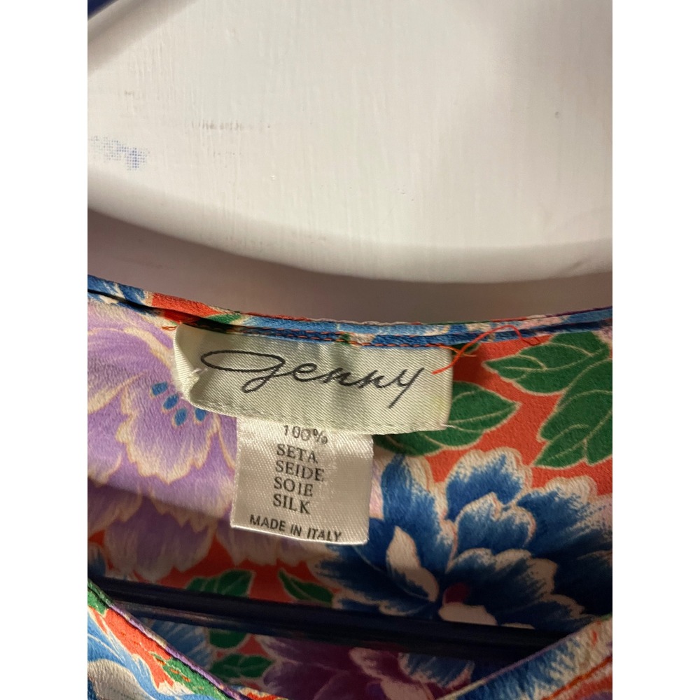 Jenny Made In Italy Floral‎ Print Long Sleeve Blouse Multicolor - Picture 5 of 5